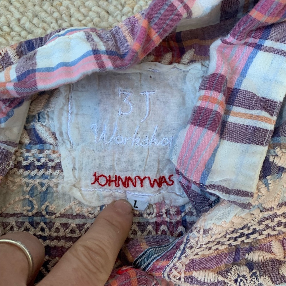 Johnny Was 3j Workshop Brandy Button Down Embroid… - image 6